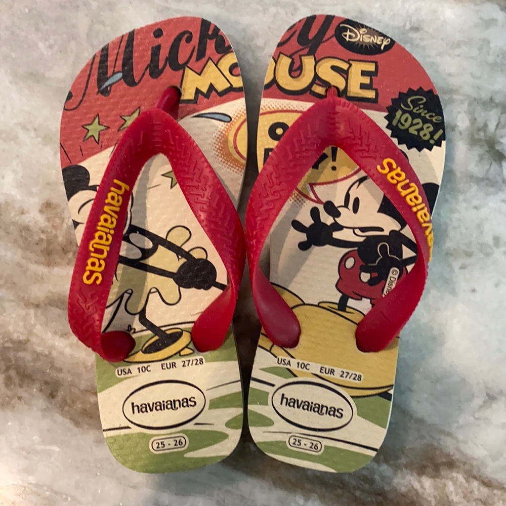 Mickey Mouse flip-flops